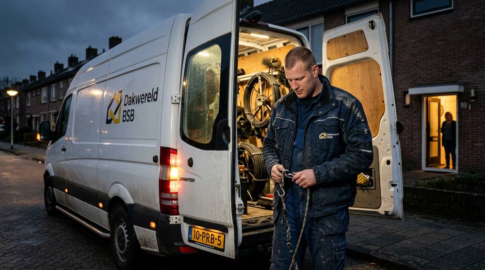 Team van Dakwereld BSB rukt uit voor een spoedmelding in de avond.